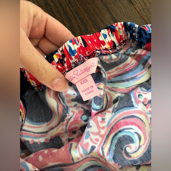 Lilly Pulitzer Women’s XXS Halibut Farrah Strapless Wide-Leg Jumpsuit w/Pockets - Picture 5 of 16